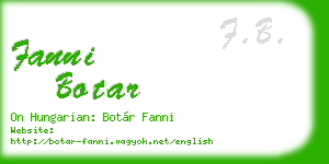 fanni botar business card